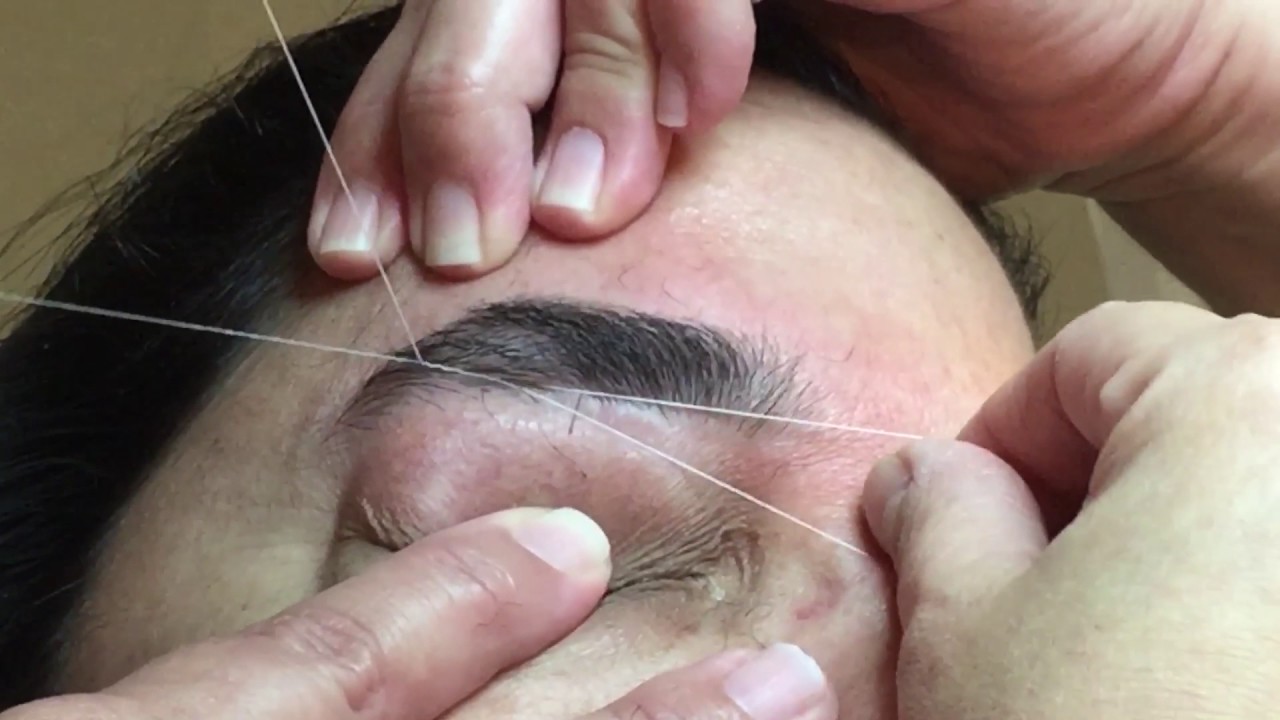 Eyebrow threading tutorial | Pls like and subscribe