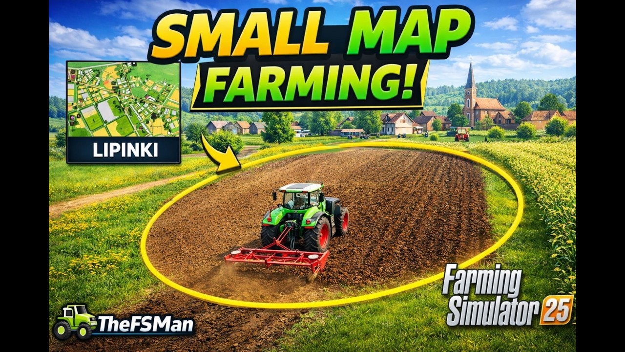FS25 Lipinki Small Map Gameplay 🚜 | Starting Farming on Small Map | TheFSMan
