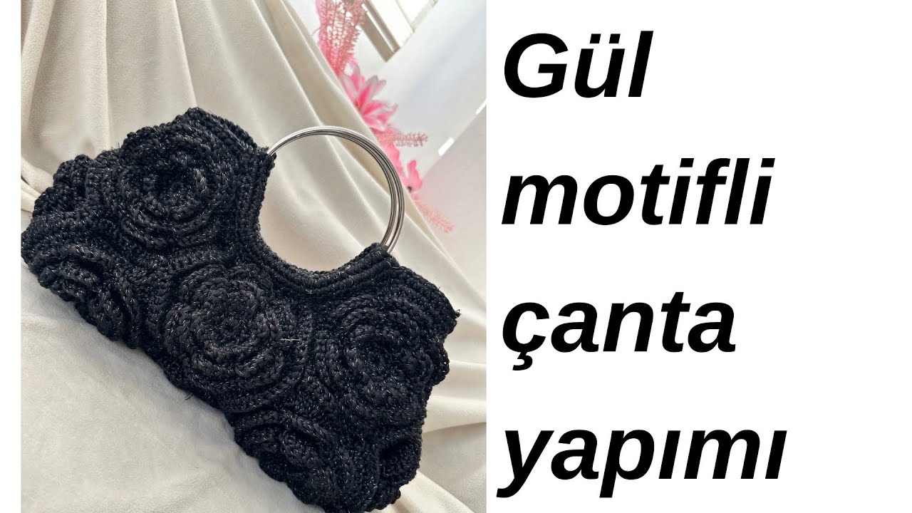 Gül motifli çanta yapımı