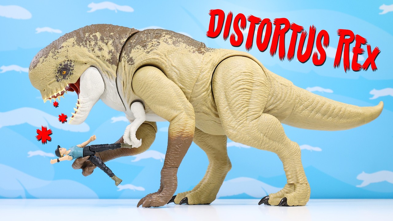 Jurassic World Rebirth Distortus Rex Rumble 'n Rampage Mattel Dinosaur Figure Review