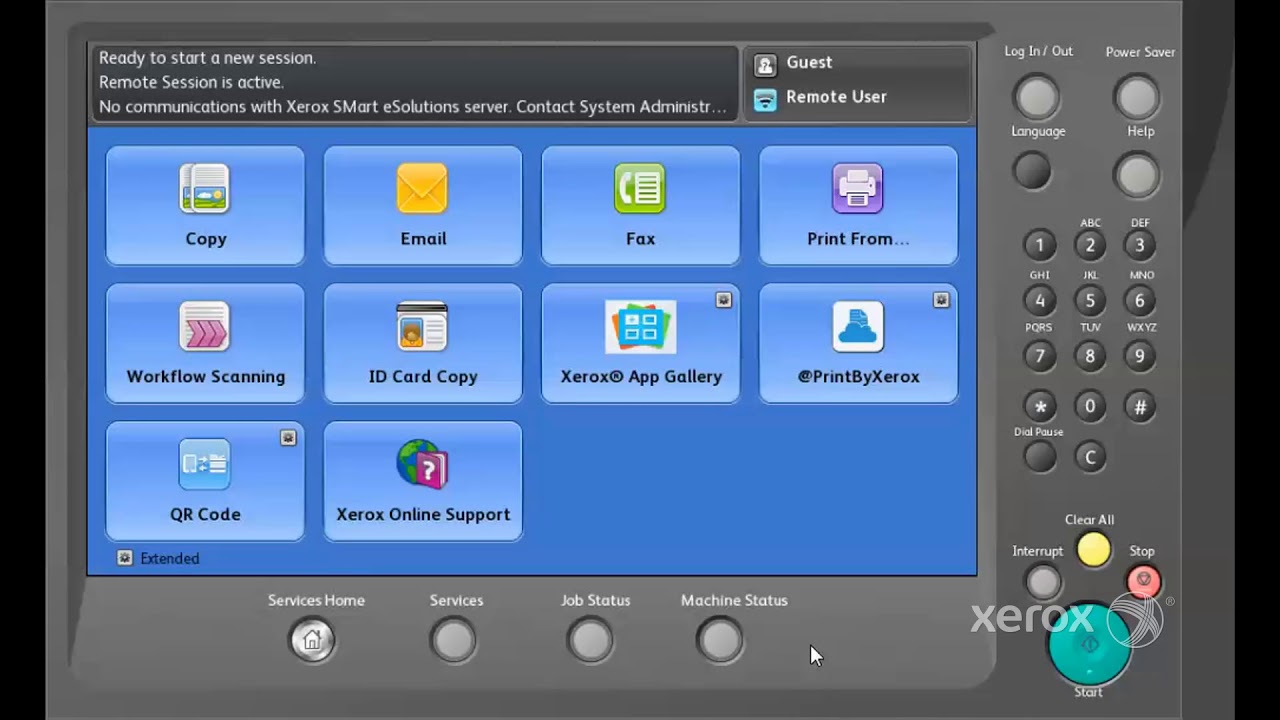 Xerox&reg; WorkCentre&reg; 5875 Family Locating the Serial Number on the UI No Audio