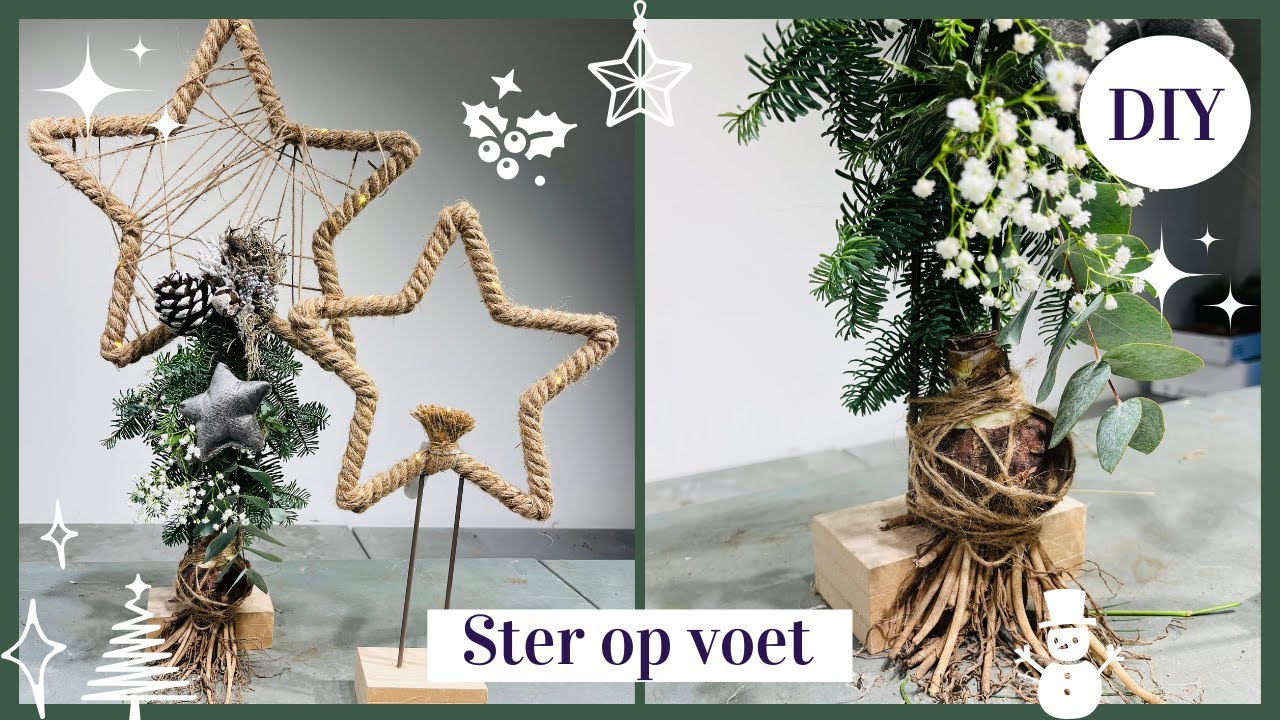 Ster op voet ⭐️🎄 | Kerstbloemstuk #2 Cursus Bloemschikken #191 | Carlein Tukkers