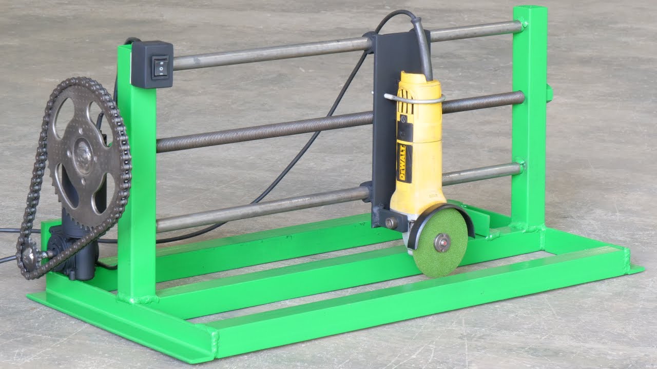 How To Make A Diy Motorized Sliding Angle Grinder Cutting Jig