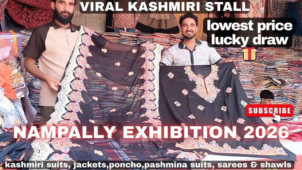 lowest price kashmiri dresses😱Namplly Exhibition 2026 |lucky draw for subscribers🎁 #exhibition #fyp