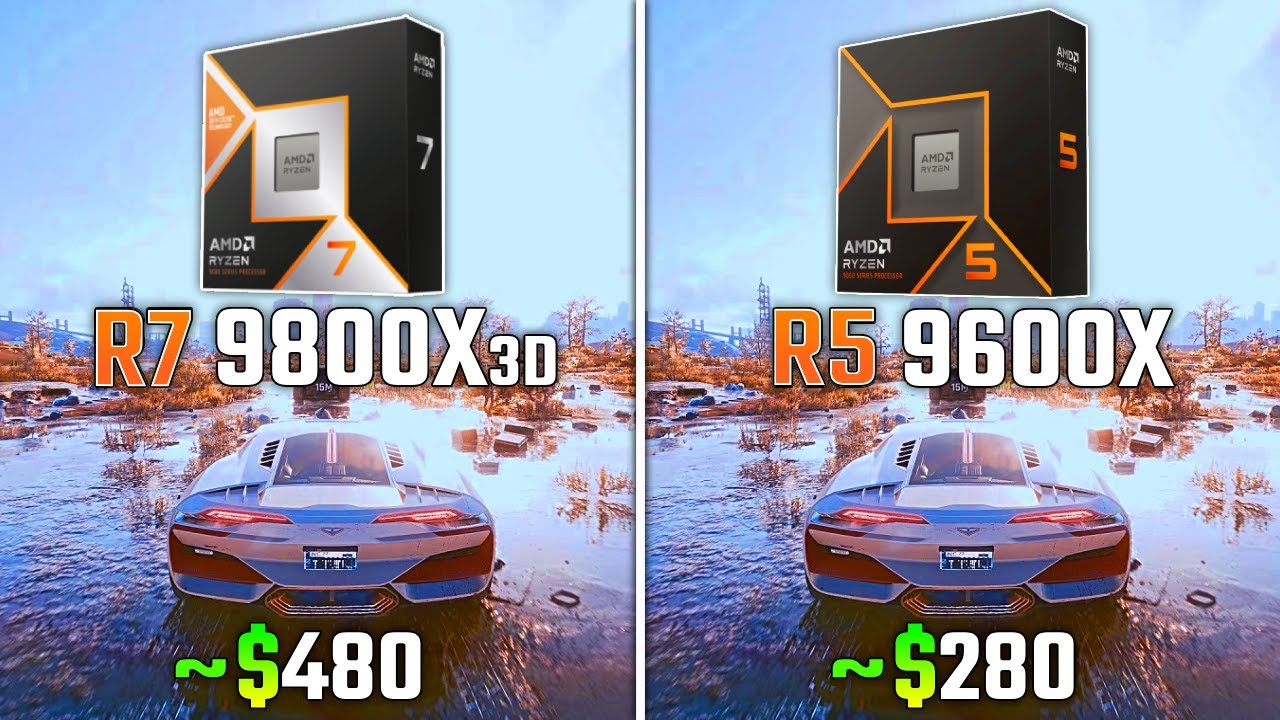 RYZEN 7 9800X3D vs RYZEN 5 9600X | Test in 6 Games