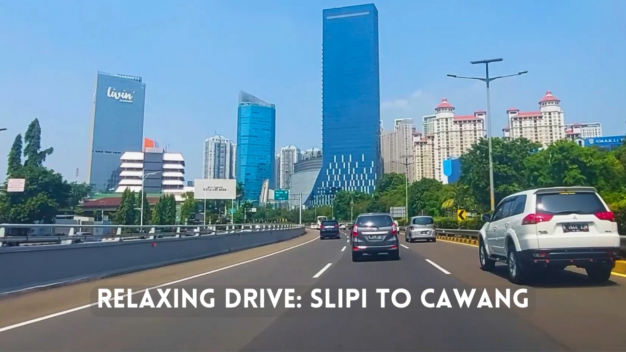 [Driving Jakarta] Relaxing Day Drive in Jakarta: ASMR City Sounds