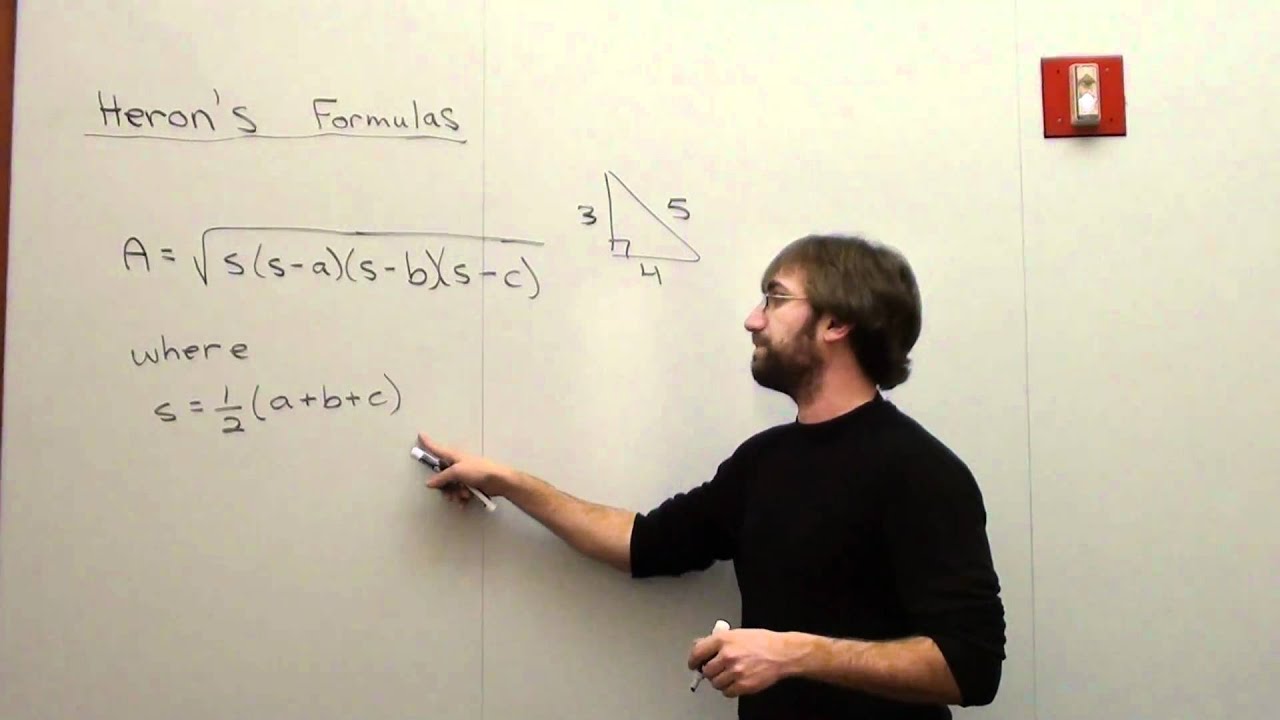 Free Math Lessons Heron's Formula