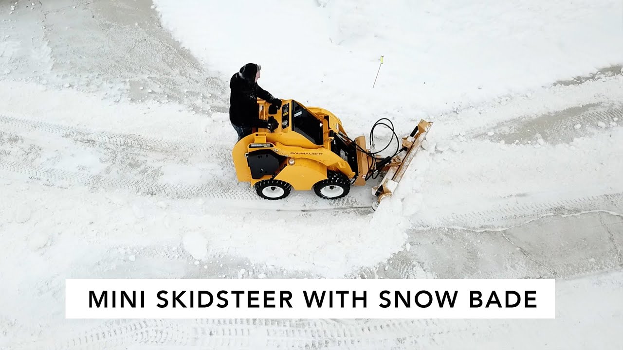 Baumalight Mini Skidsteer with Snow Blade