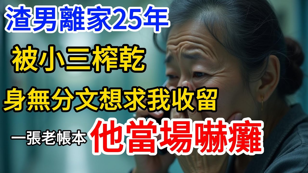 丈夫包小三25年，65歲身無分文想回家養老，推開門見妻子一家，卻傻眼：這房子已是我的！