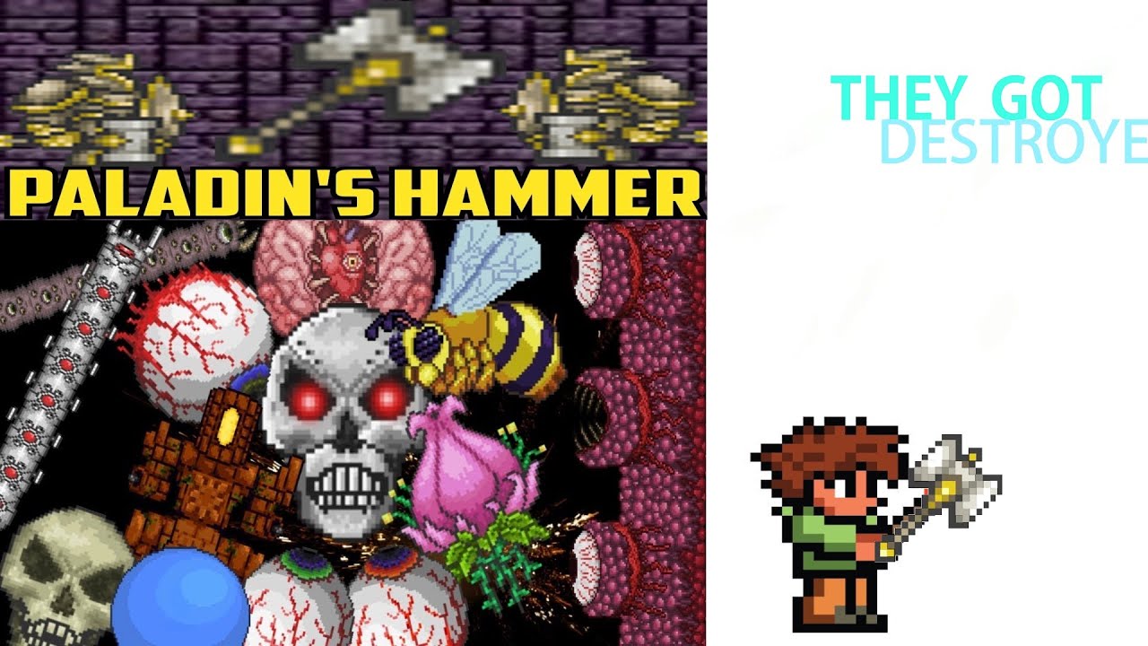PALADIN'S HAMMER VS ALL BOSSES JOURNEYS MODE|Terraria1.4
