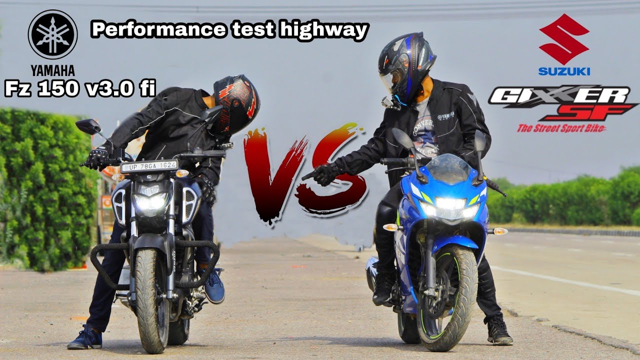 Yamaha FZ S V3.0 FI bs6 vs Suzuki Gixxer sf 155 bs4 || performance test highway || shocking results