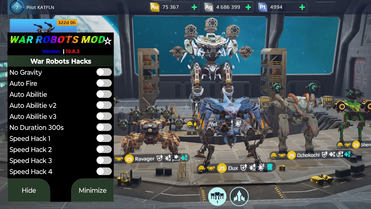 War Robots Mod Menu