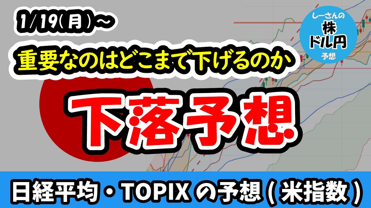 【日経平均・TOPIX】大幅調整こそ見込まないものの、短期的な調整への警戒感を高めておきたい1週間、下値目処までの調整で収まるかにも要警戒【週間日本株予想 2026/1/19～】