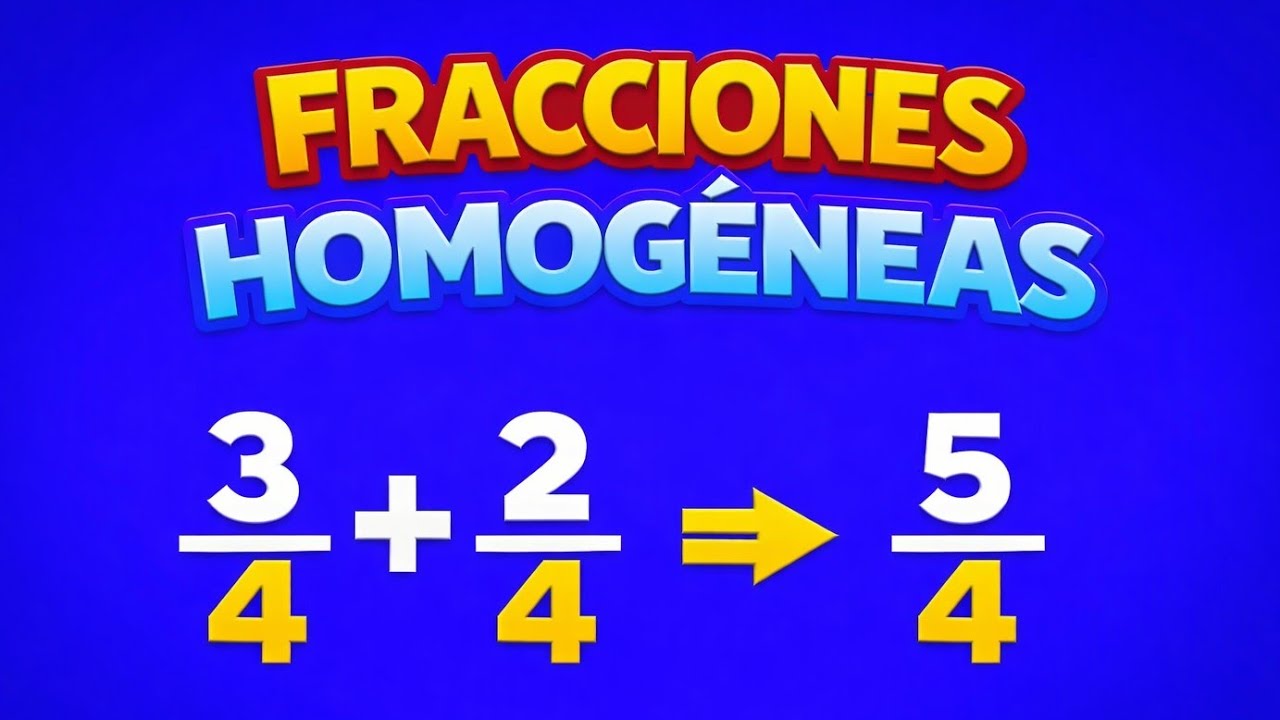 Fracciones homogéneas | Cómo sumar y restar fracciones con mismo denominador fácil