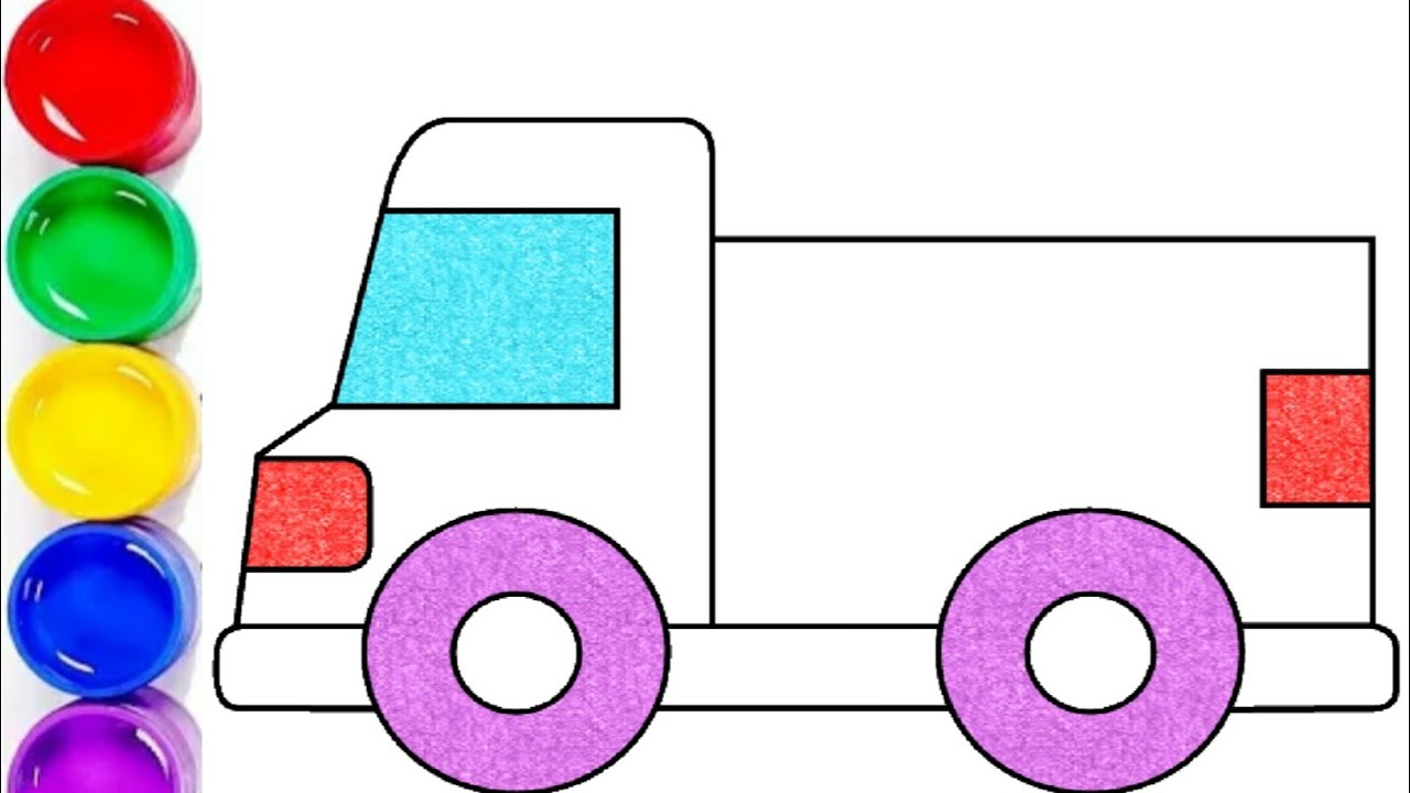 HOW to draw a car for kids.car drawing and coloring for kids. pink drawing.
