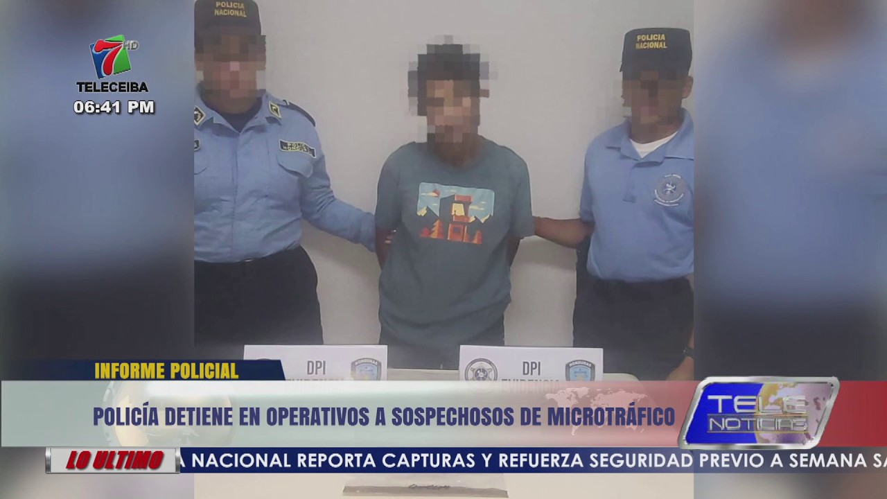 Policía detiene en operativos a sospechosos de microtráfico en La Ceiba