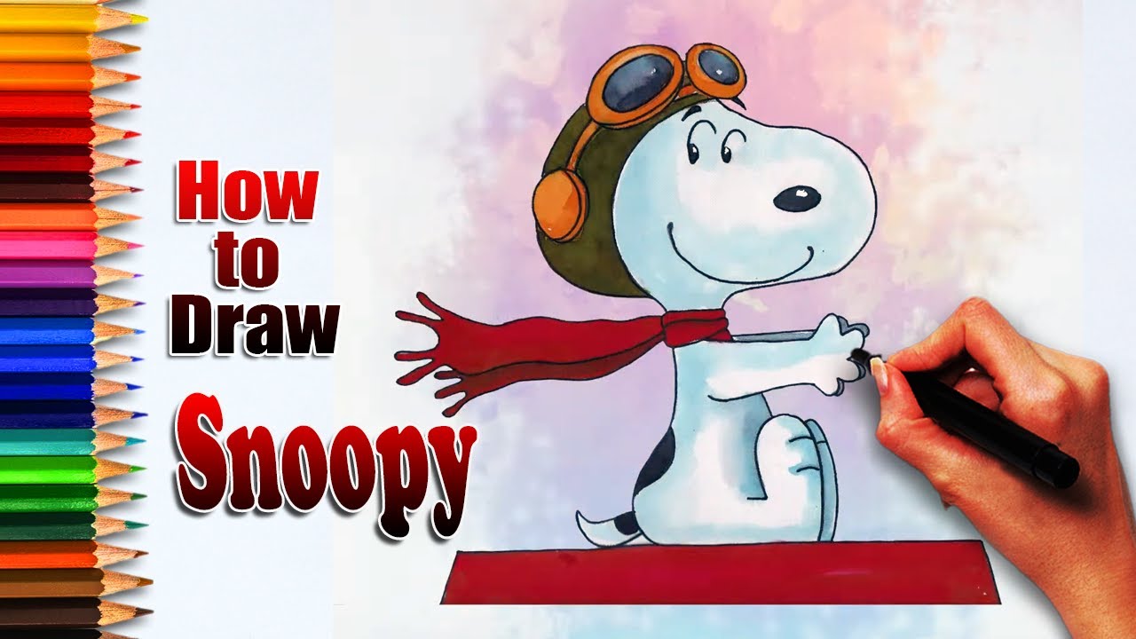 How to draw Snoopy from Peanuts | drawing tutorials