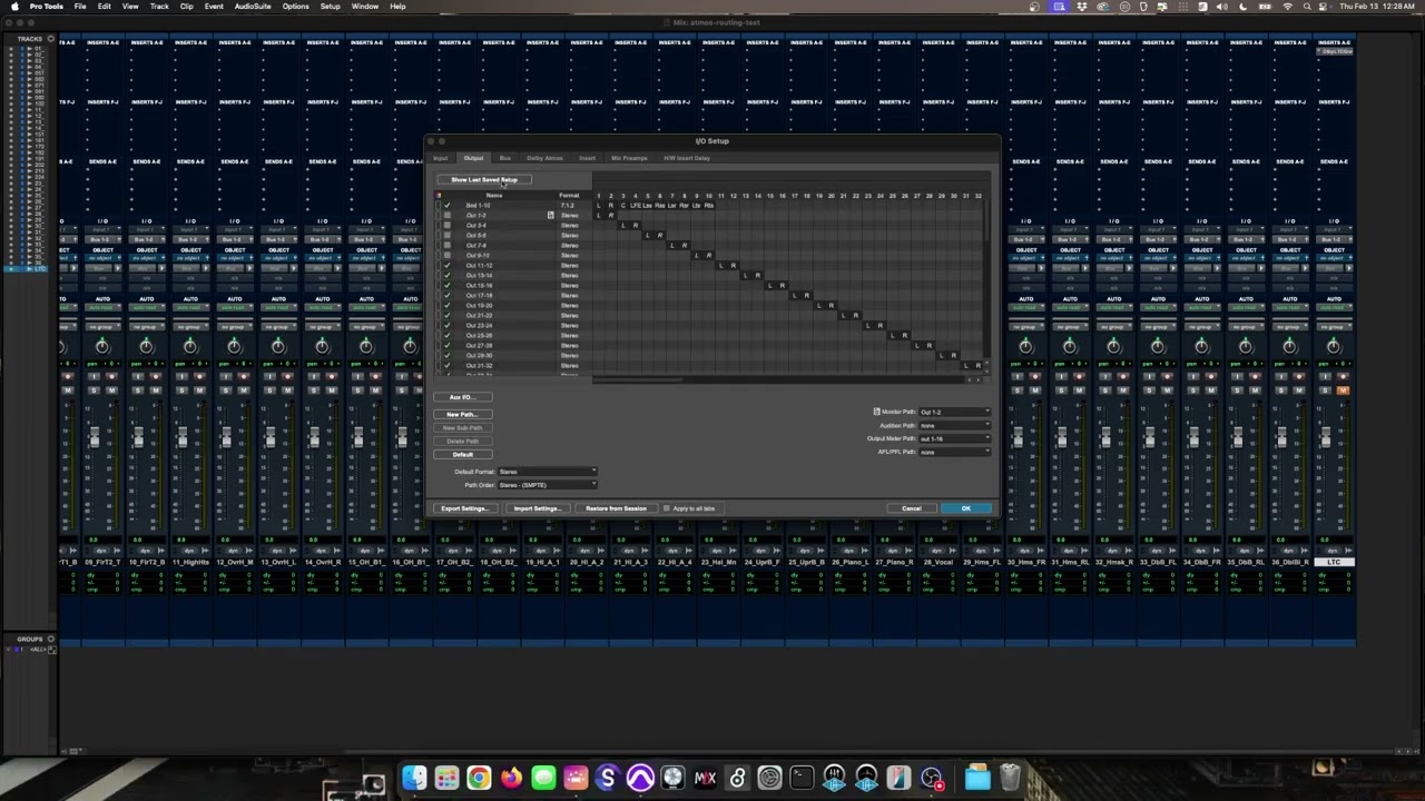 Setting up Pro Tools with the External Dolby Atmos Renderer