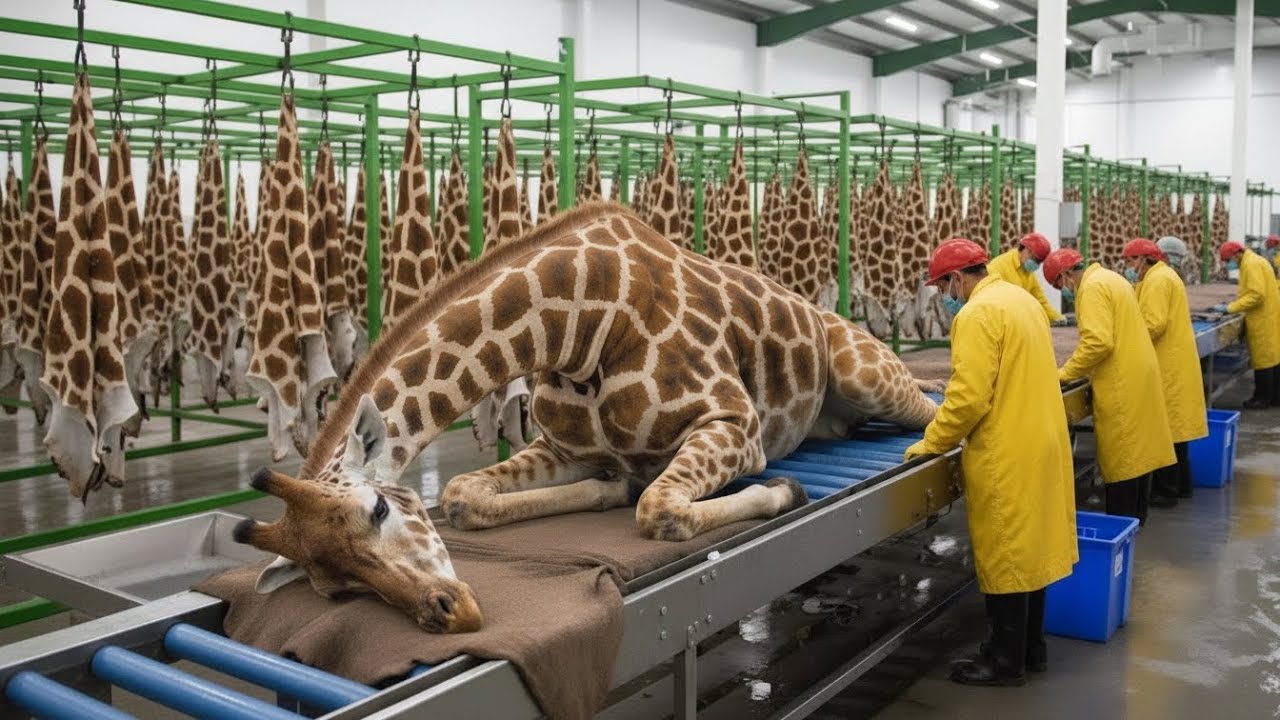 Inside the Giraffe Leather Factory – Million-Dollar Products Made from Giraffe Skin (Full Process)