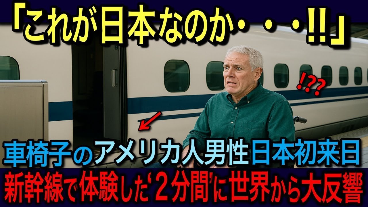 海外の反応車椅子のアメリカ人男性が体験した新幹線の2分間に世界から大反響