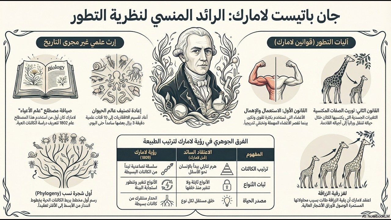 لامارك  العبقري الذي كان مخطئًا