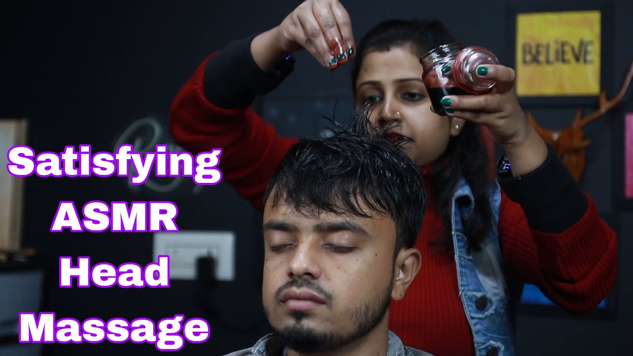Her Head Massage Is Soo Satisfying |She Doing Tapping & Scratching ASMR Head Massage With Neck Crack