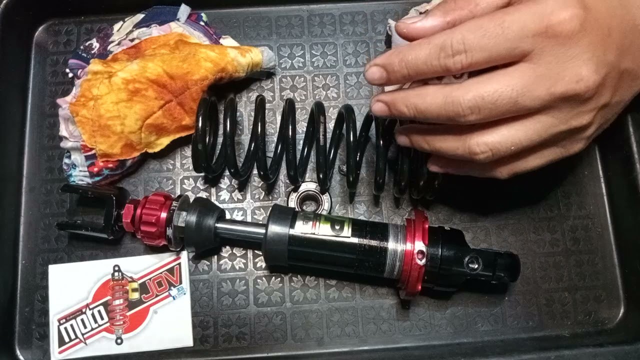JRP thailand shock, review and leak repair, replace with new oilseal, repack/rebound-rebuild/refresh