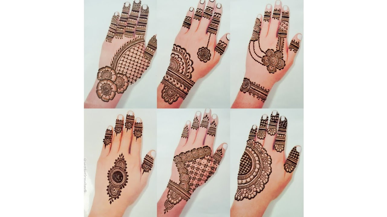 Top 6  New Arabic back hand mehndi design |trending now Minimal back hand mehndi design | 