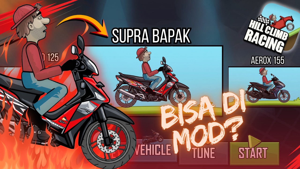 Aku Bikin Mod Motor Kalian Di Hill Climb Racing