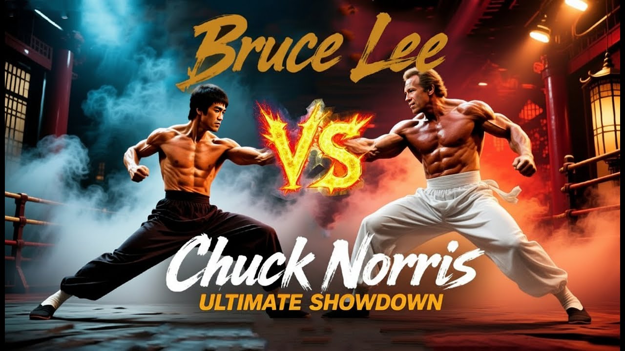 Bruce Lee vs Chuck Norris: The Legendary Fight Reborn with AI