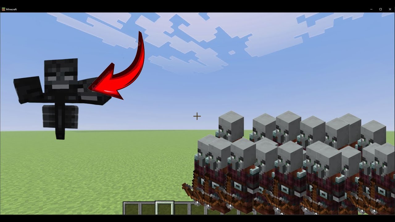 1 Wither vs 500 Pillagers!!!