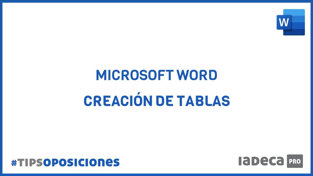 VÍDEO TIP INFORMÁTICA - TABLAS WORD 2019