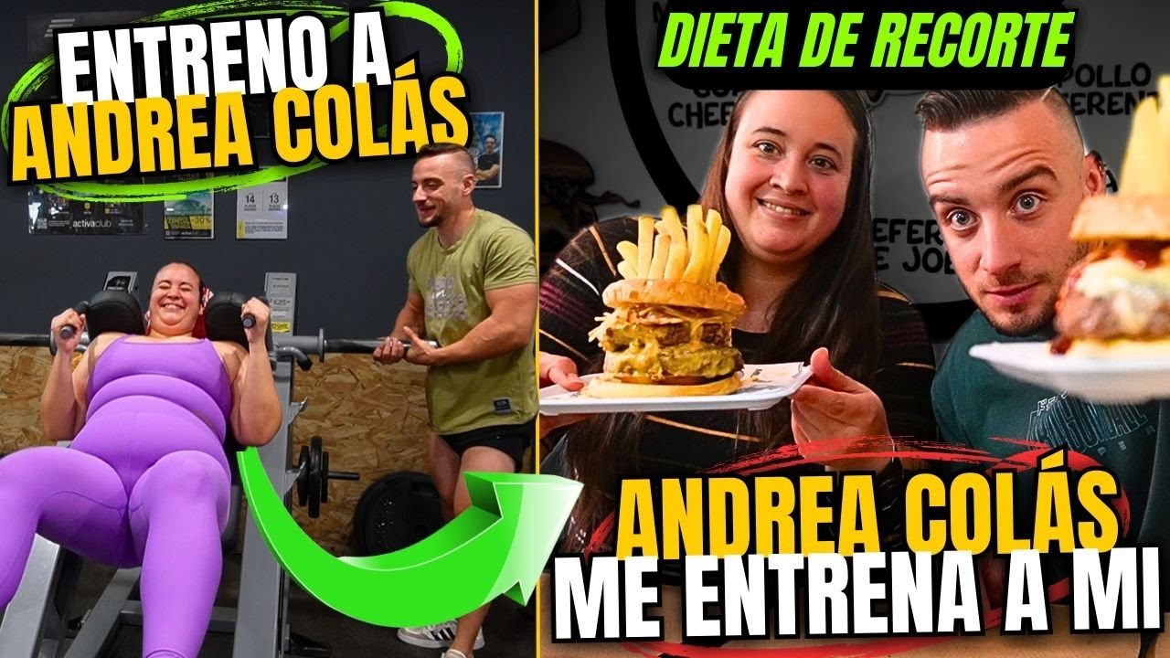 ENTRENO a ANDREA COLAS CHANNEL *DIETA de RECORTE* (Me sorprende)