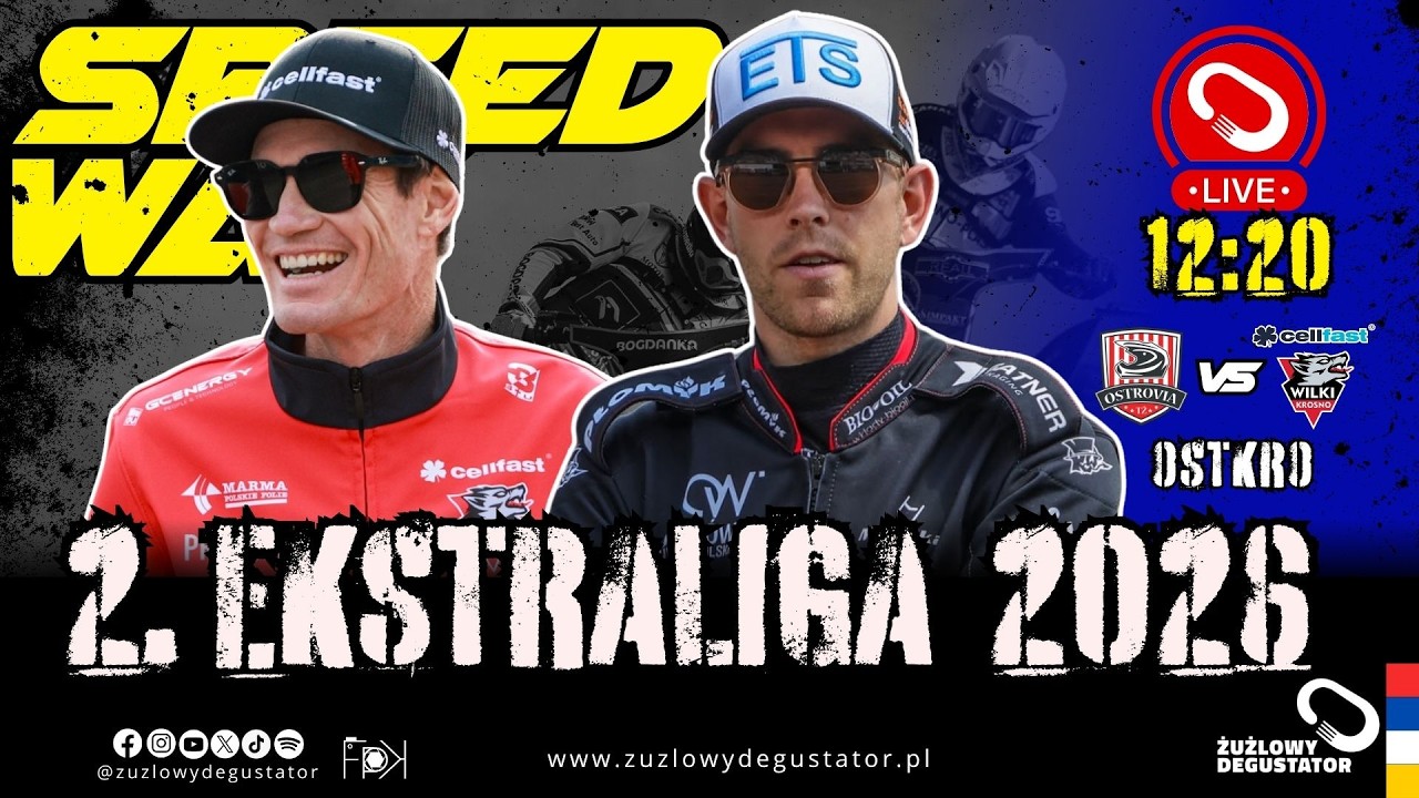 Oglądamy: Ostrovia Ostr&oacute;w - Wilki Krosno - Rewanżowy mecz o 5-6 miejsce 2 Ekstraligi 20.09.2026