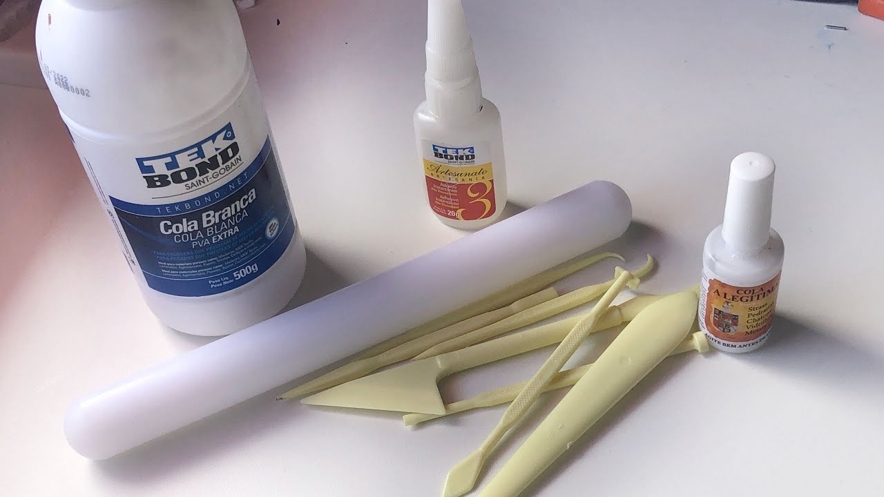 Materiais Básicos Para Apliques de Biscuit(Estecas,Colas,Pincéis) Parte 1