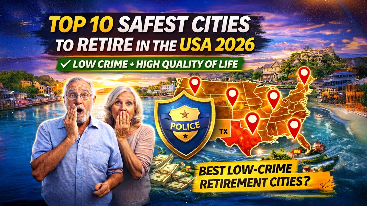 Top 10 Safest Cities to Retire in the USA 2026 &mdash; Low Crime + High Quality of Life