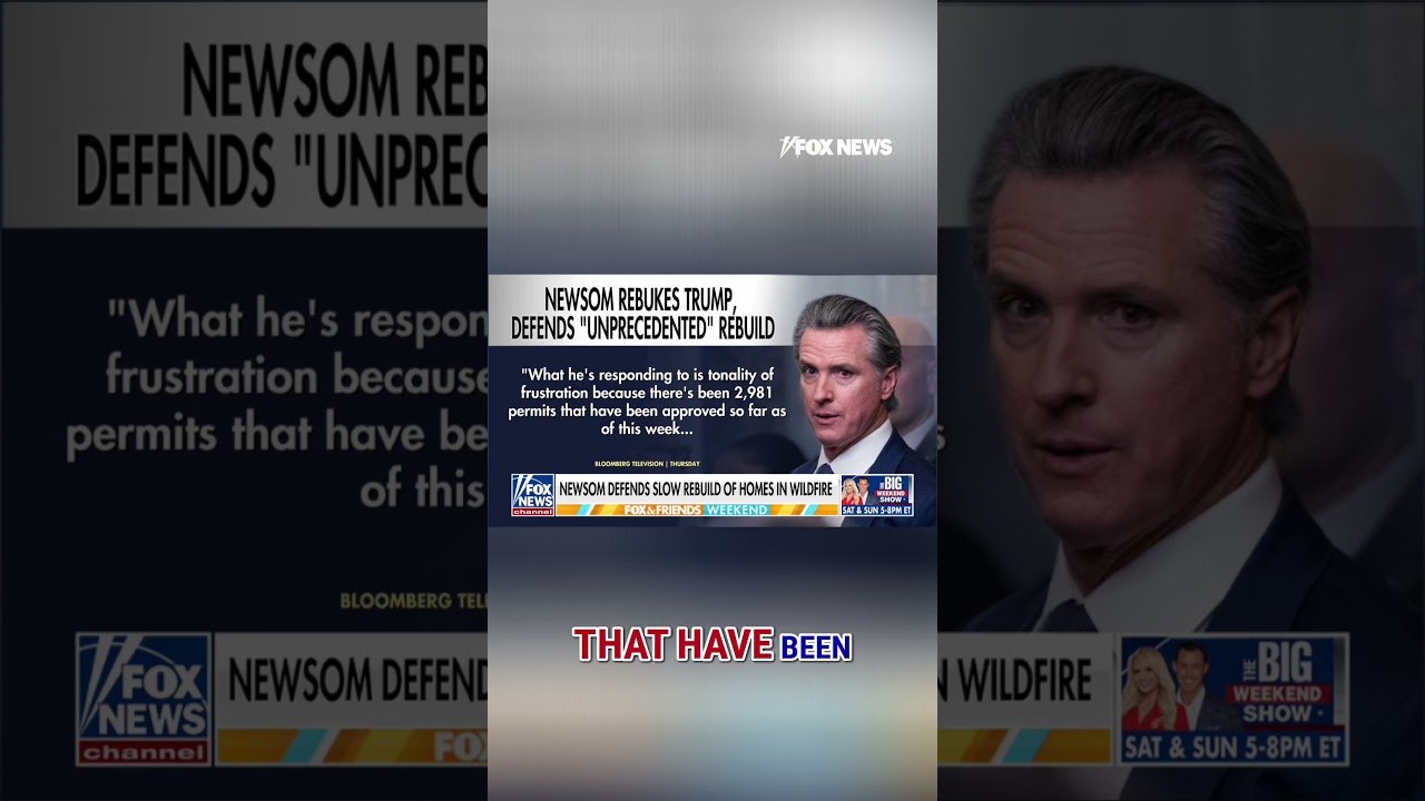 Newsom DEFENDS slow rebuilding process after LA wildfires 