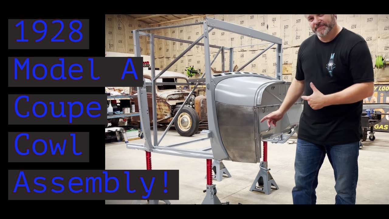 Cowl assembly begins on the Hemi powered 1928 Model A Special Coupe traditional hot rod project!