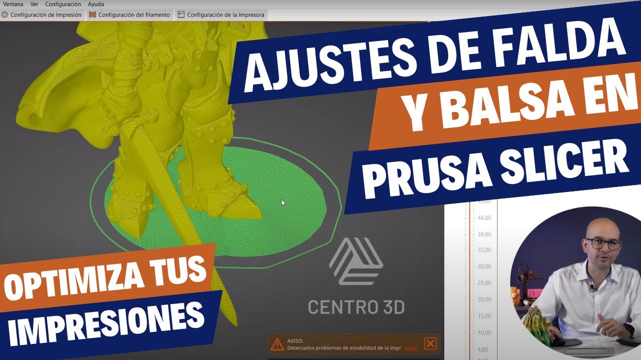 🛠️🌟 Optimiza tus Impresiones: Ajustes de Falda y Balsa en Prusa Slicer