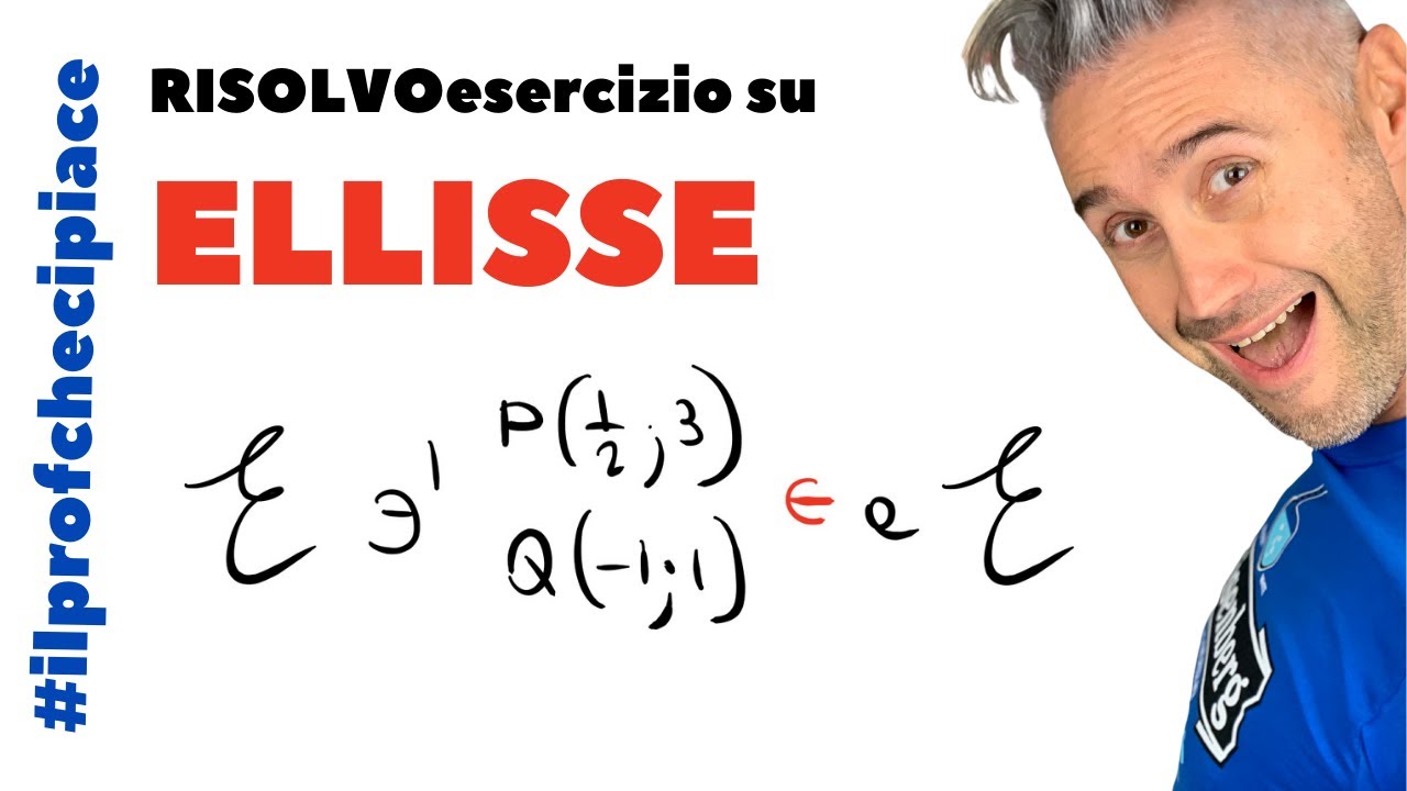 Esercizi ellisse passante per due punti | esercizio svolto e commentato