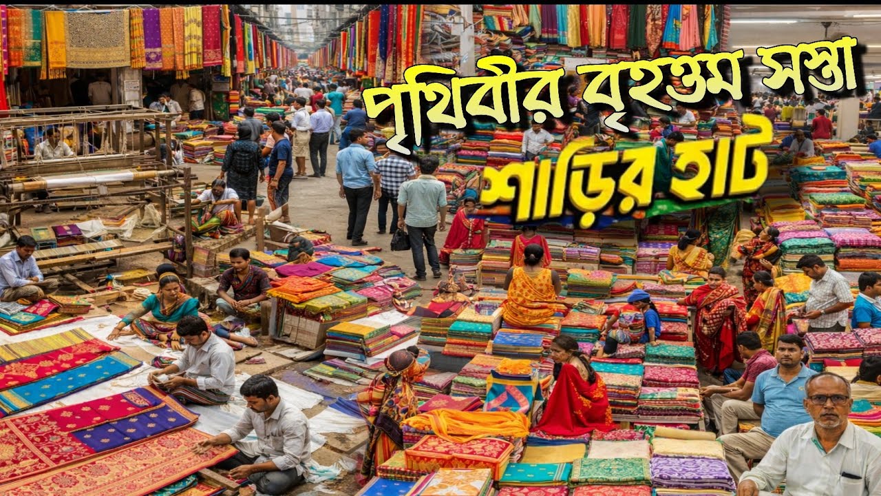 পৃথিবীর সব থেকে বড়ো সস্তা শাড়ির হাট | World's Largest Cheapest Saree Market 😱