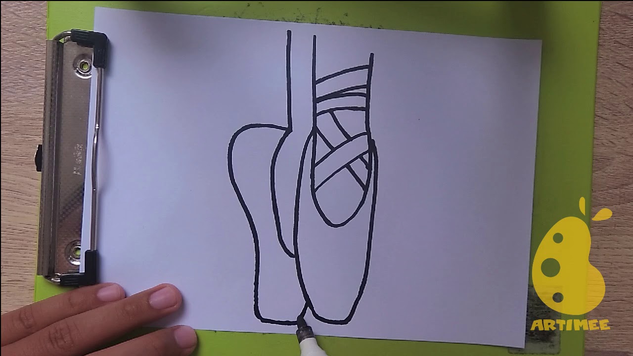 How to Draw ballerina shoes