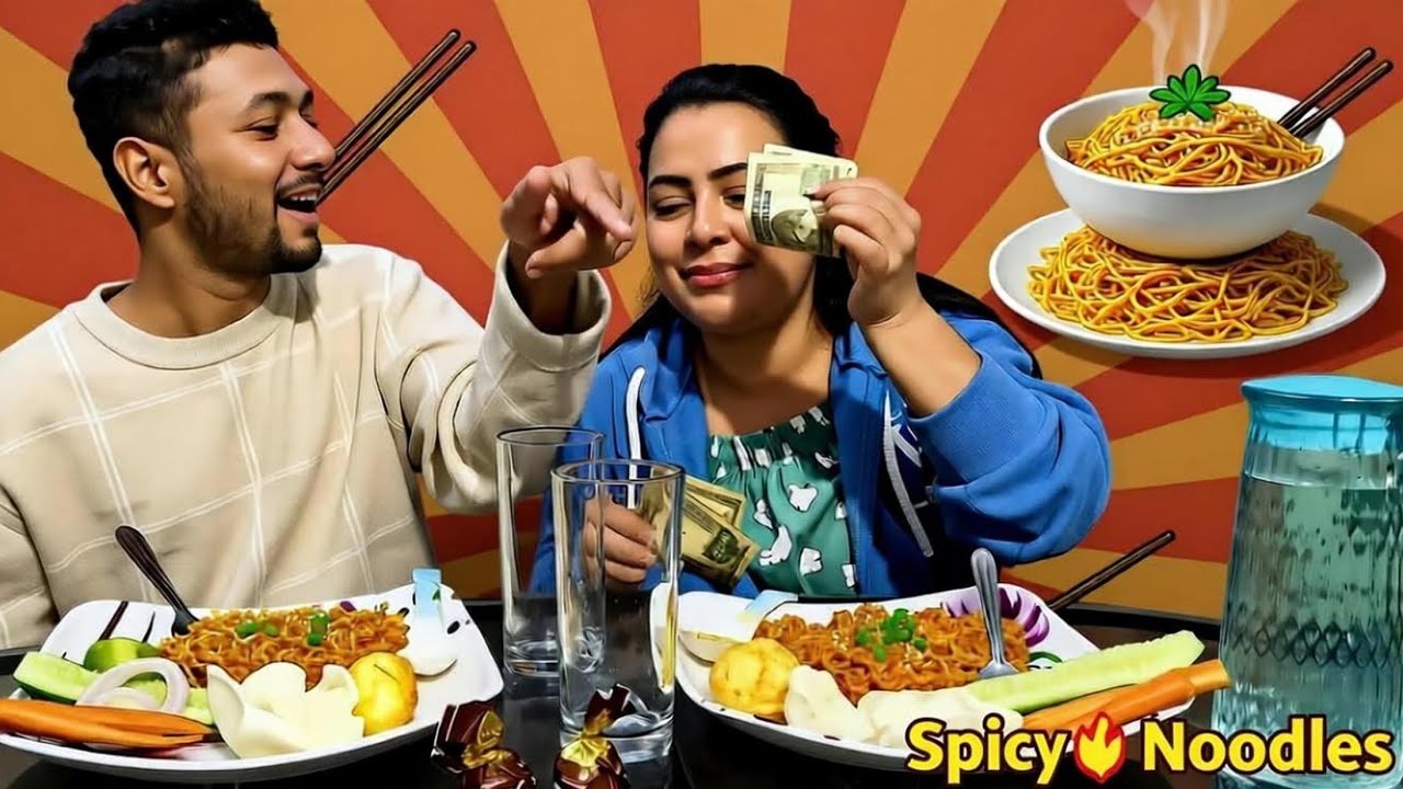 Spicy Noodles Challenge | Current Noodles Challenge in Nepal | Korean Noodles Challenge | #noodles 
