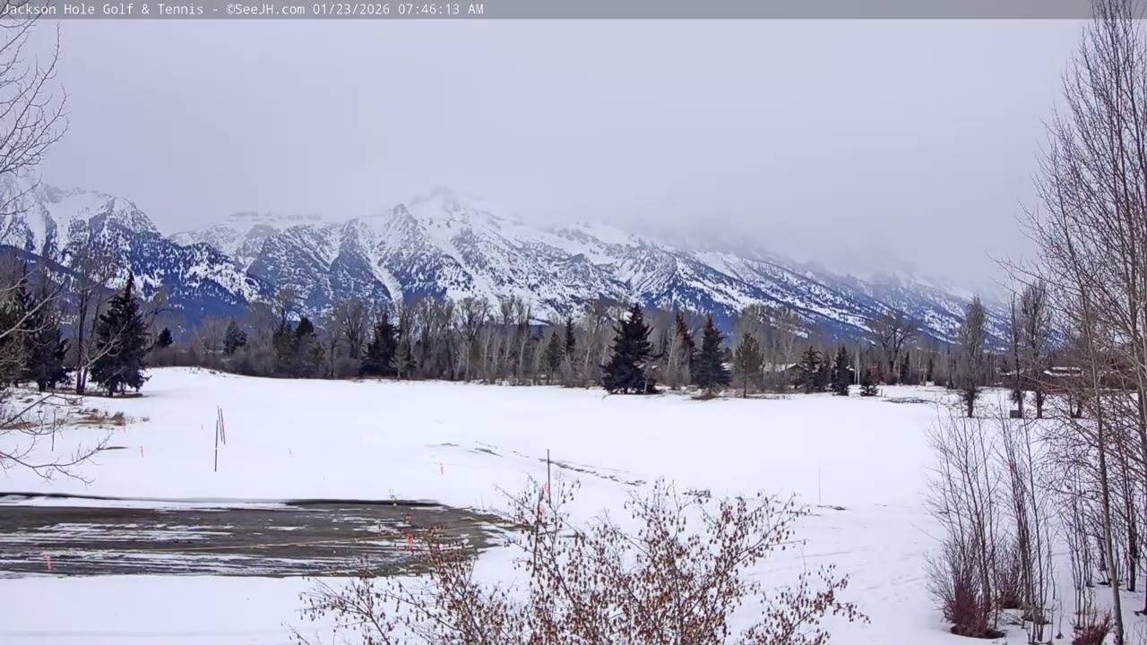 Teton time Lapse of sunrise viewed from Teton Pines golf course on January 23, 2026