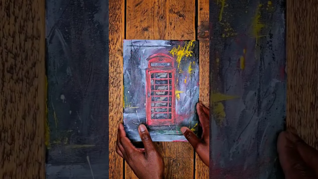 Scratch, scribble, and smear in tonight's painting 'LONDON'S CALLING'  ☎️🖌