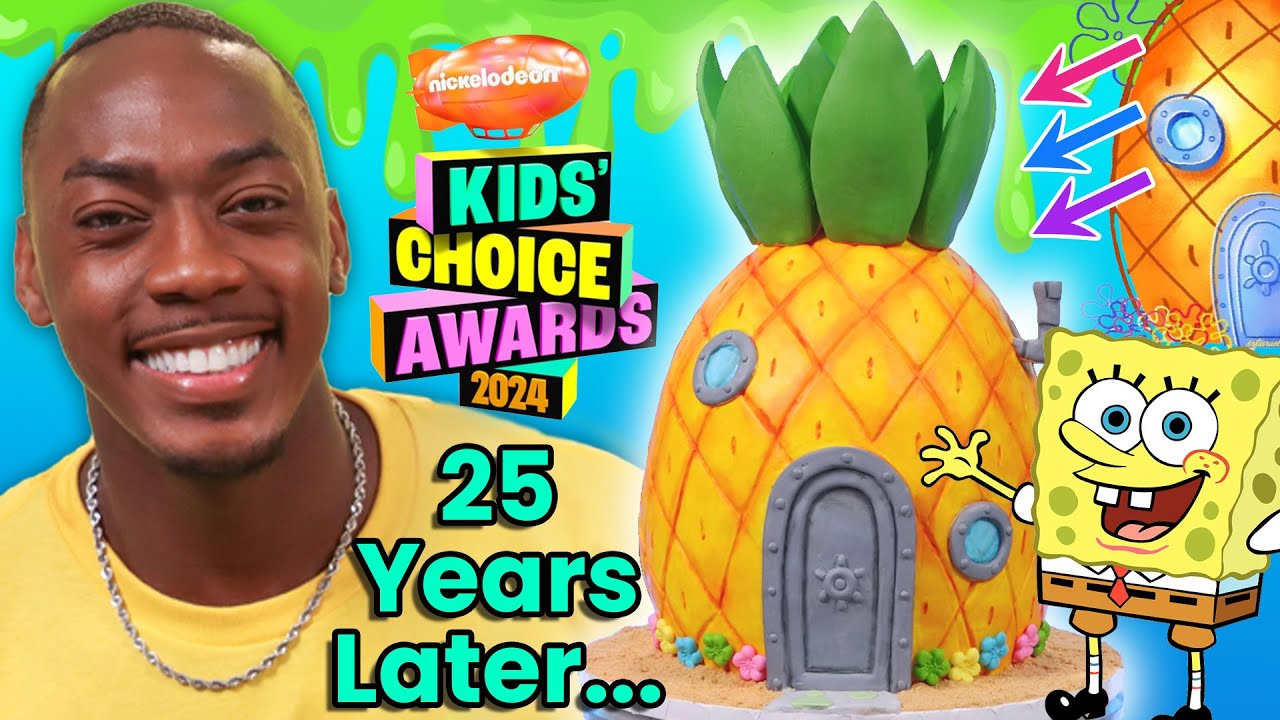 Превращаем ананасовый домик Губки Боба в торт! #SpongeBob25