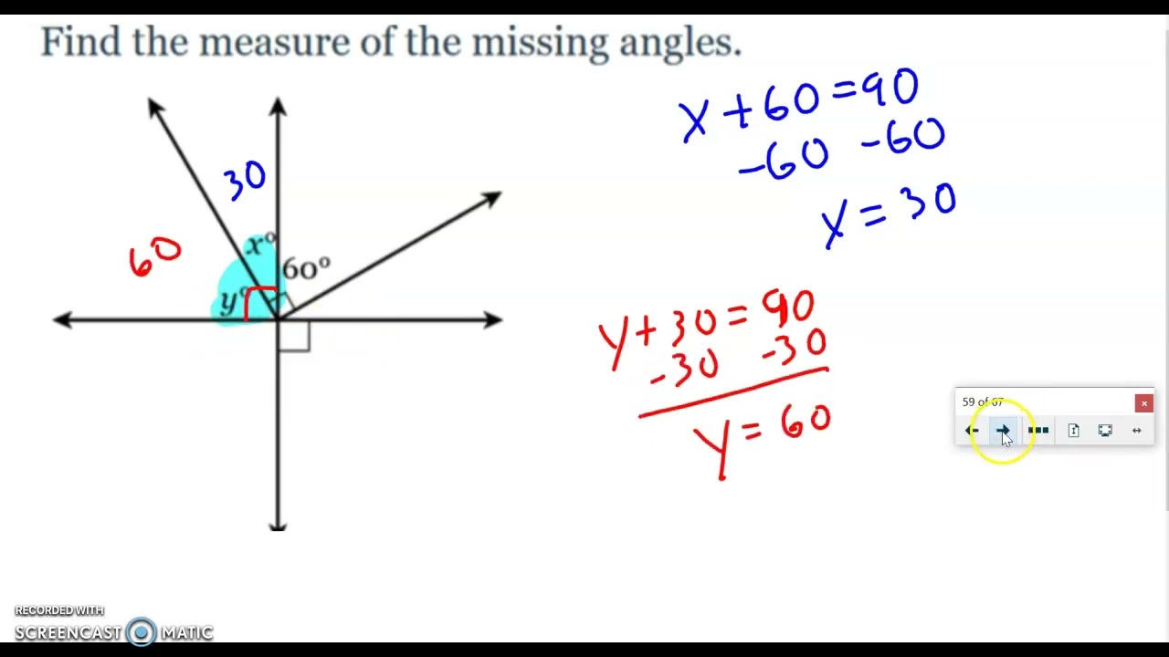 Vertical/Adjacent/Complementary Angles L2