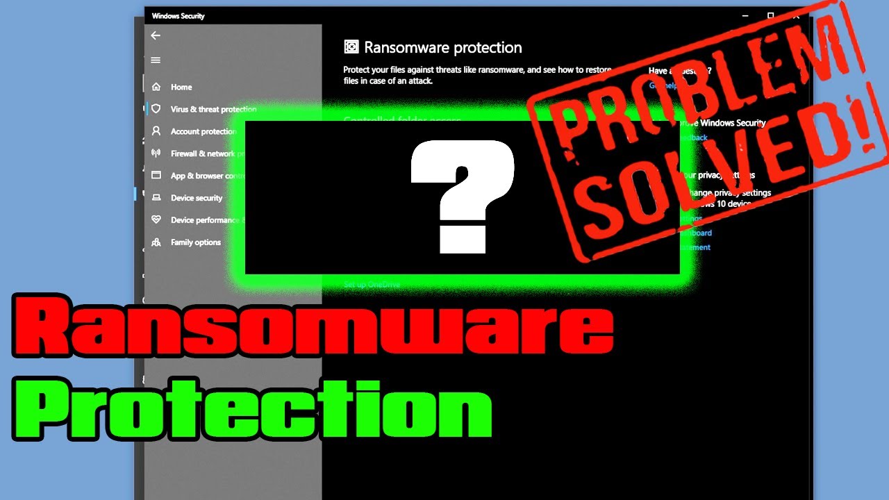 windows 10 ransomware protection