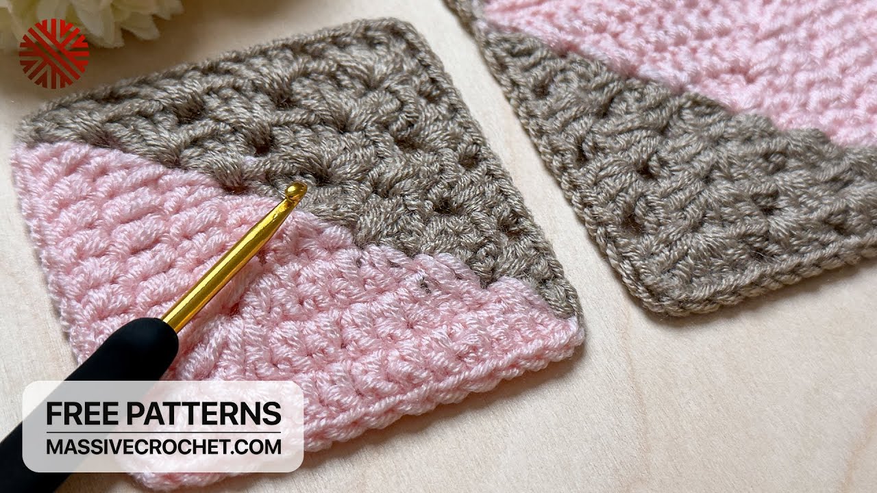 Crochet a VERY EASY & UNUSUAL Granny Square for Beginners and Turn It into a Cozy Blanket! 👍