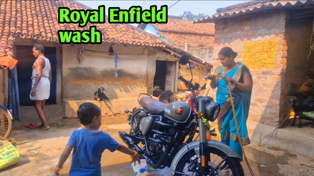 Royal Enfield classic 350 wash//@subhashnupurvlog5707